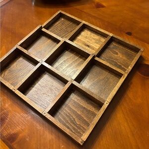Vintage Rustic Wooden Wall Shelf Display For Trinket Miniatures